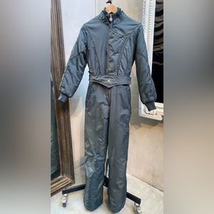 ONSIE Skidoo suit! Vintage , gold pipe, grey/blue ! Rad removable belt !